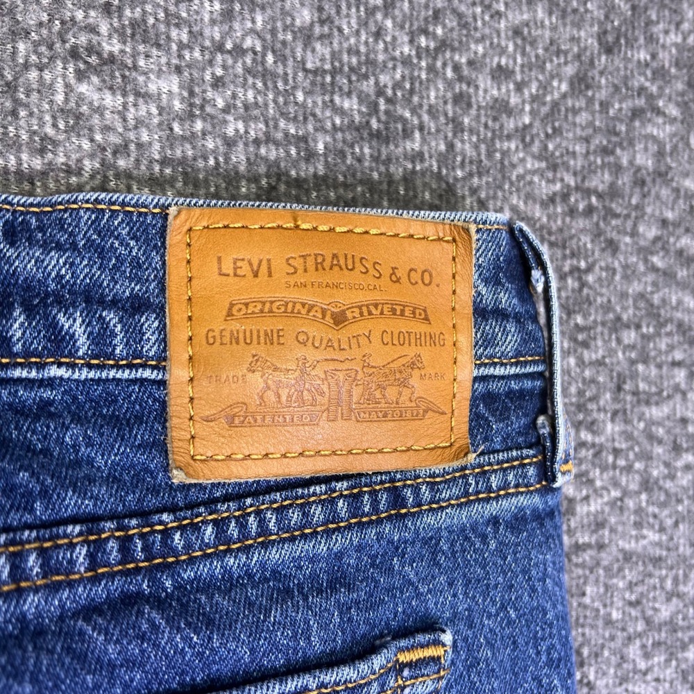 Levis Premium Jeans Womens 34x25 Blue Wedgie Straight High Rise Button Fly Denim - Picture 14 of 16